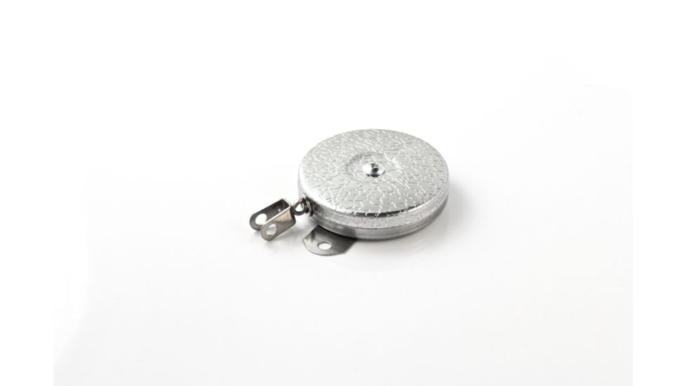 Key-Bak 7LS Industrial Retractable Reel w/ 24in Stainless Steel Chain, Steel Bracket Mount Back, Chrome Front, Large Swivel 0007-012