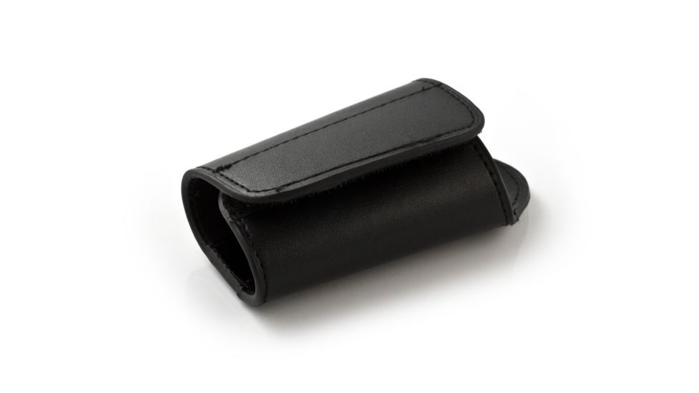 Key-Bak 8718 Key Silencer w/ Locking Removable Key Holder, 2.25in Belt Loop, Black Smooth Non-Textured Leather 0308-718