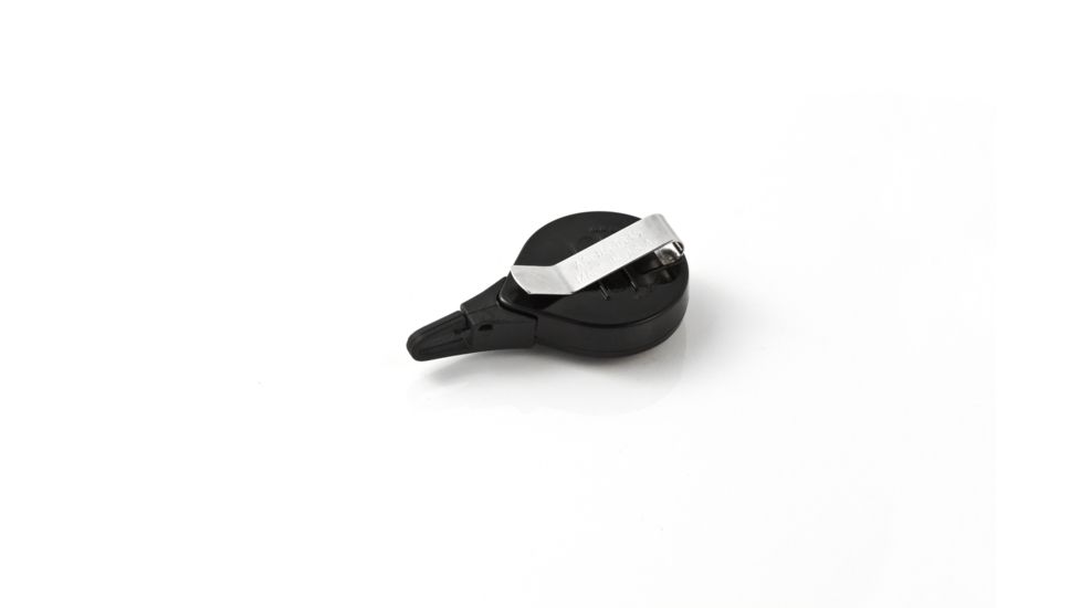 Key-Bak Mini-Bak Flex-Hook ID Retractable Reel w/ 36in Nylon Cord, Steel Belt Clip, Flexible ID Flex-Hook, Black 0057-104