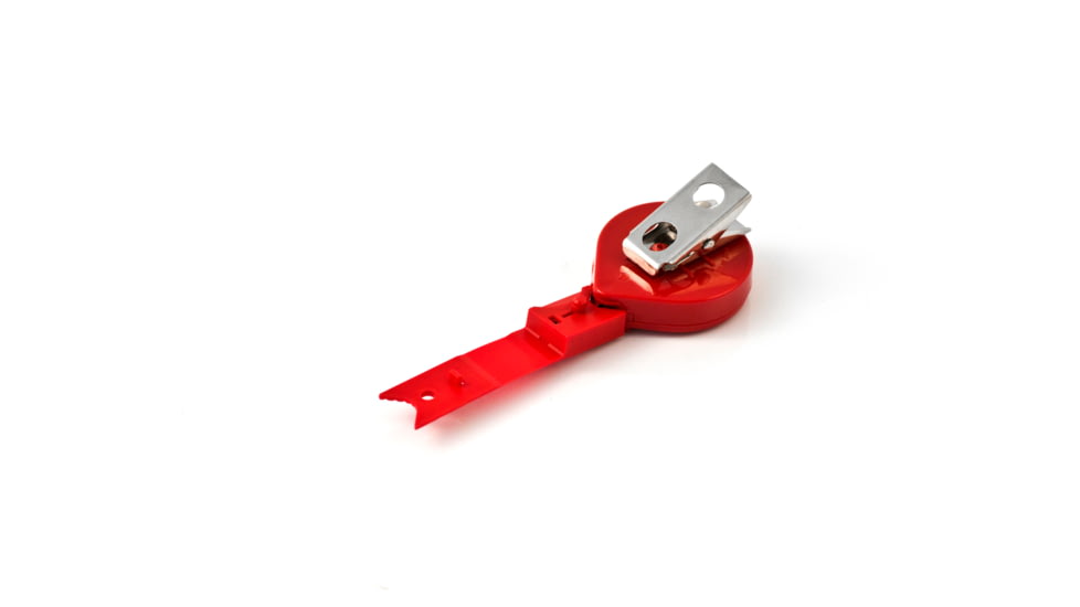 Key-Bak Mini-Bak ID Twist-Free Retractable Reel w/ 36in Nylon Cord, Swivel Bulldog Clip, Twist-Free ID Strap, Red 0069-015