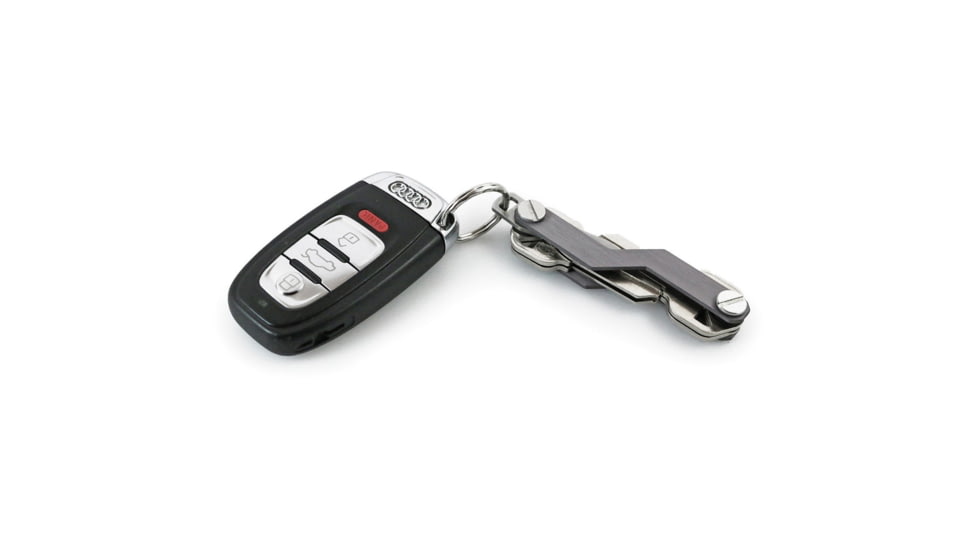KeyDisk KeyDisk Mini Gun Metal Gray, 3in Overall, Comes With 10 Rubber Spacers And A Set Of Extenders, Bottle Opener/Key Fob Attachment, SS Screws, Capacity 8 Keys, KYD002