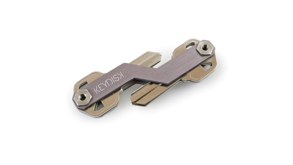 KeyDisk KeyDisk Mini Gun Metal Gray, 3in Overall, Comes With 10 Rubber Spacers And A Set Of Extenders, Bottle Opener/Key Fob Attachment, SS Screws, Capacity 8 Keys, KYD002