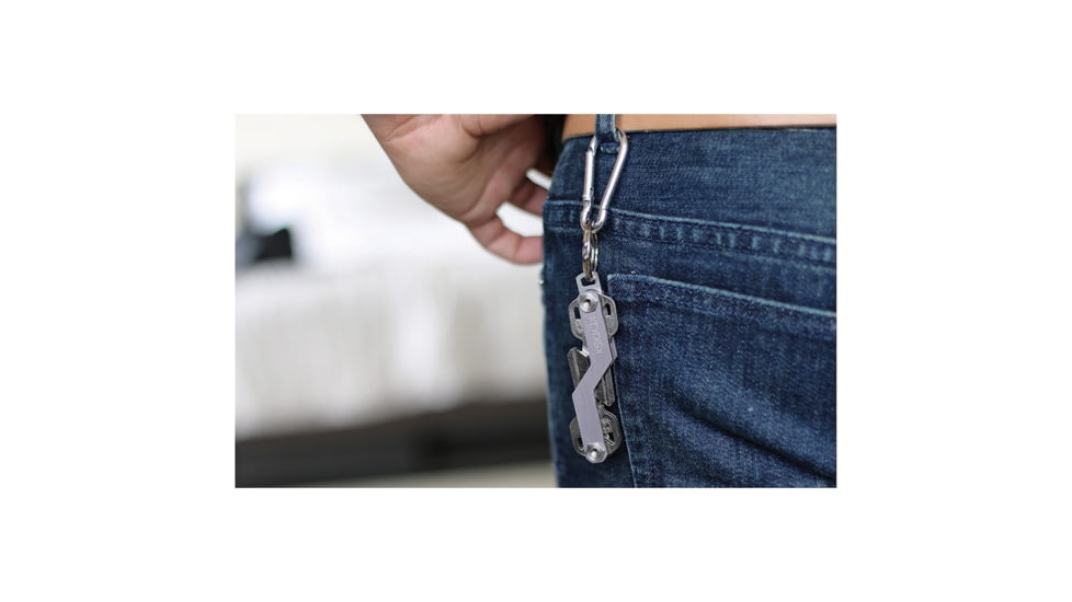 KeyDisk KeyDisk Mini Gun Metal Gray, 3in Overall, Comes With 10 Rubber Spacers And A Set Of Extenders, Bottle Opener/Key Fob Attachment, SS Screws, Capacity 8 Keys, KYD002