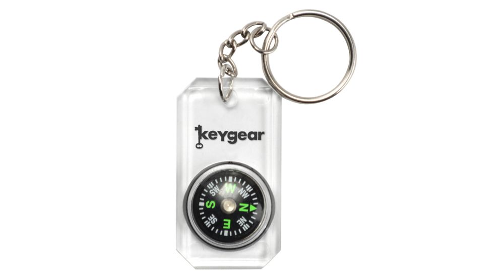 KeyGear Compass Keychain,Clear 50-KEY0074-10