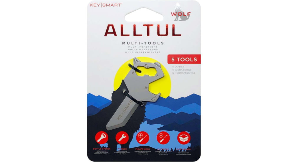 KeySmart Alltul Animal Multi-Tool, Wolf, KS824-SS-WLF