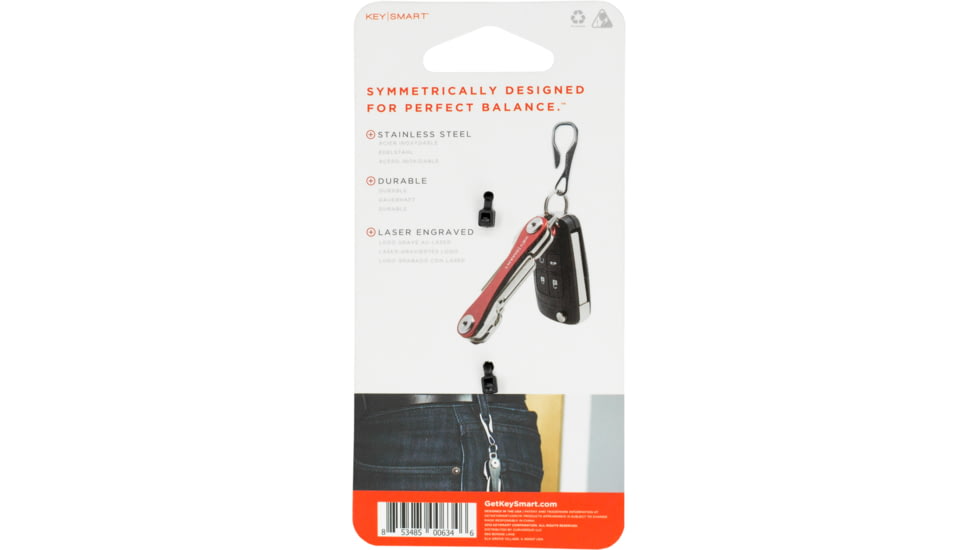 KeySmart KeySmart Key Dangler Belt Loop Clip, Stainless, KS805-SS