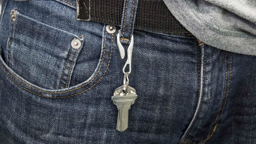 KeySmart KeySmart Key Dangler Belt Loop Clip, Stainless, KS805-SS
