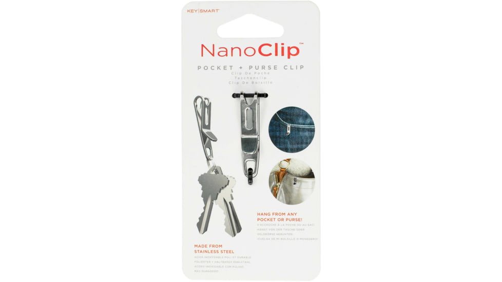 KeySmart KeySmart Nano Clip Pocket &amp; Purse Clip, Stainless, KS801-SS