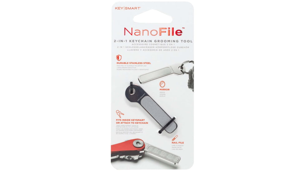 KeySmart KeySmart NanoFile 2-in-1 Keychain Grooming Tool, Stainless, KS112-SS
