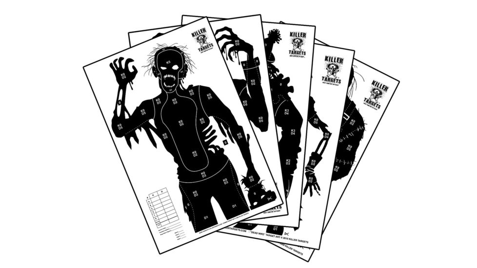 Killer Targets Zombie Shooting Targets - 2 of Each, 12 Pack