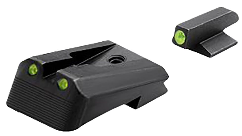 Kimber 1911 Tactical Wedge Fixed Square-Notch Tritium Pistol Night Sight Set, Green/Tritium Front, Green/Tritium Rear, Black, ML11219
