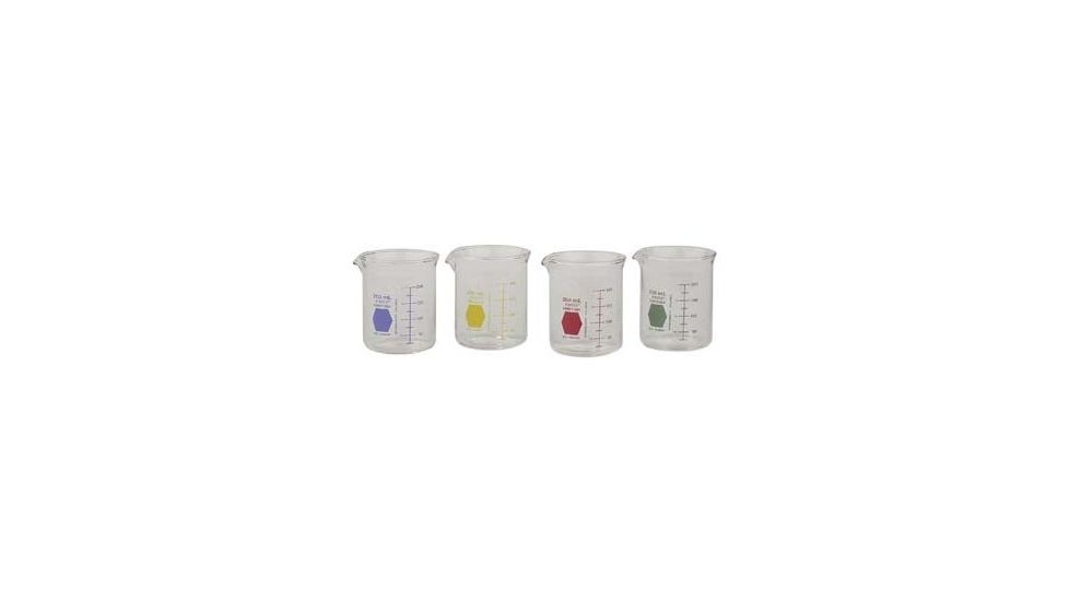 Kimble/Kontes KIMAX Color-Coded Griffin Beakers, Double Scale, Borosilicate Glass, Kimble Chase 14000B 100 Bright Blue Graduations