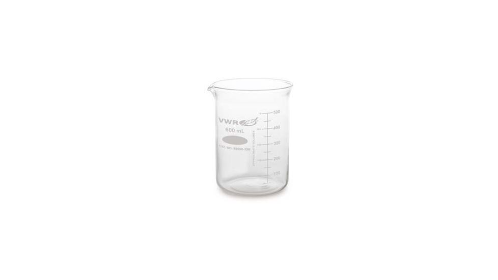 Kimble/Kontes Griffin Low-Form Beakers with Double-Capacity Scale, Borosilicate Glass VW14000 400