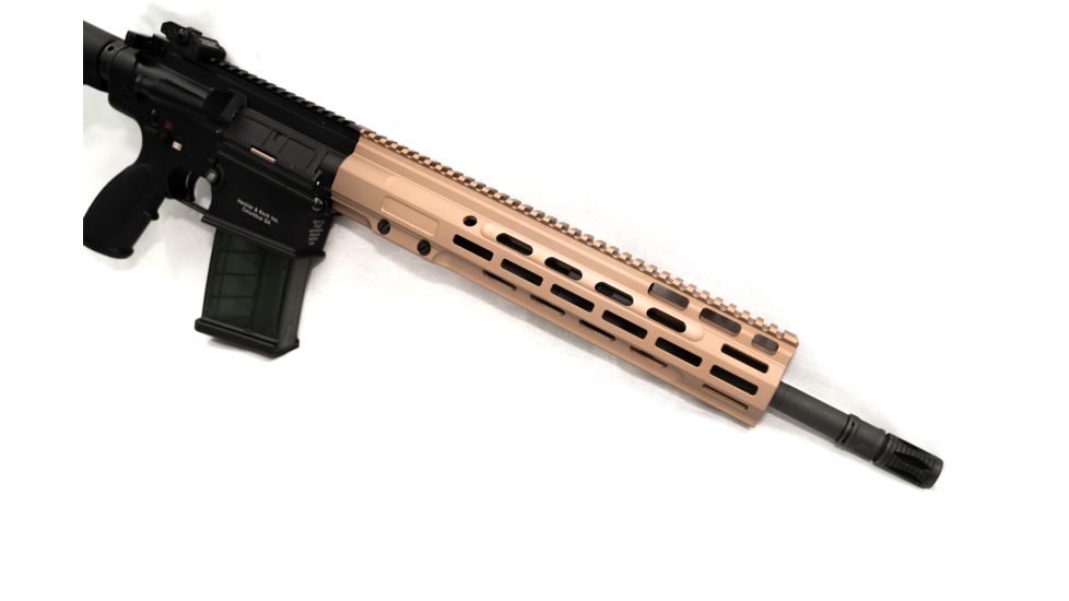 EDEMO Kinetic Development Group HK 762 M-LOK Rail System, 14 in, Aluminum, Brown Finish, HKRM5-110, EDEMO1