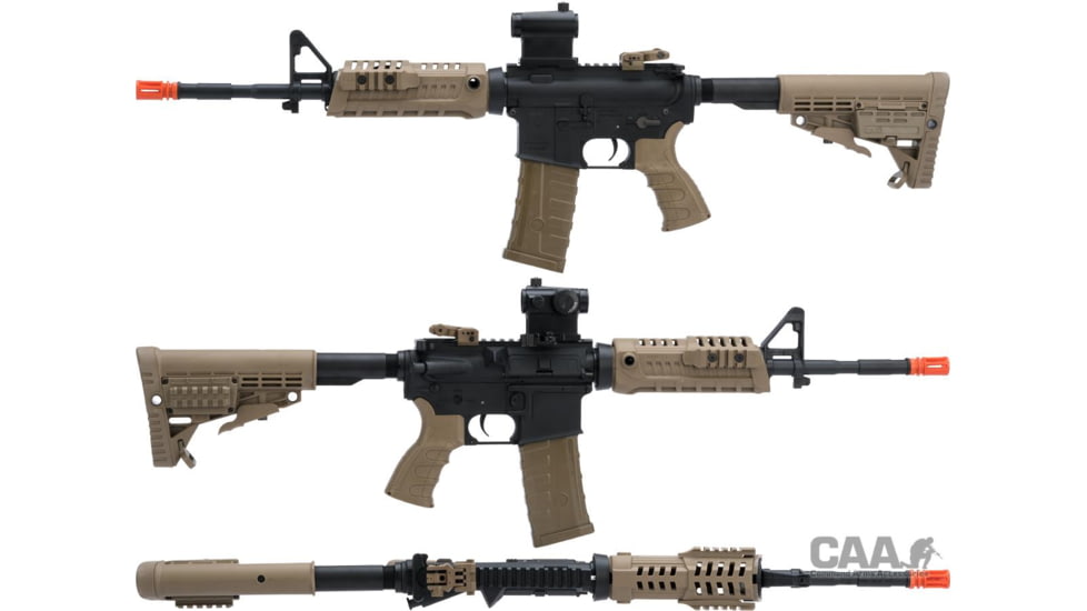 King Arms / Eagle Force CAA Licensed M4 Airsoft AEG Rifle by King Arms, Carbine, Dark Earth/Black, CAD-AG-06-DE