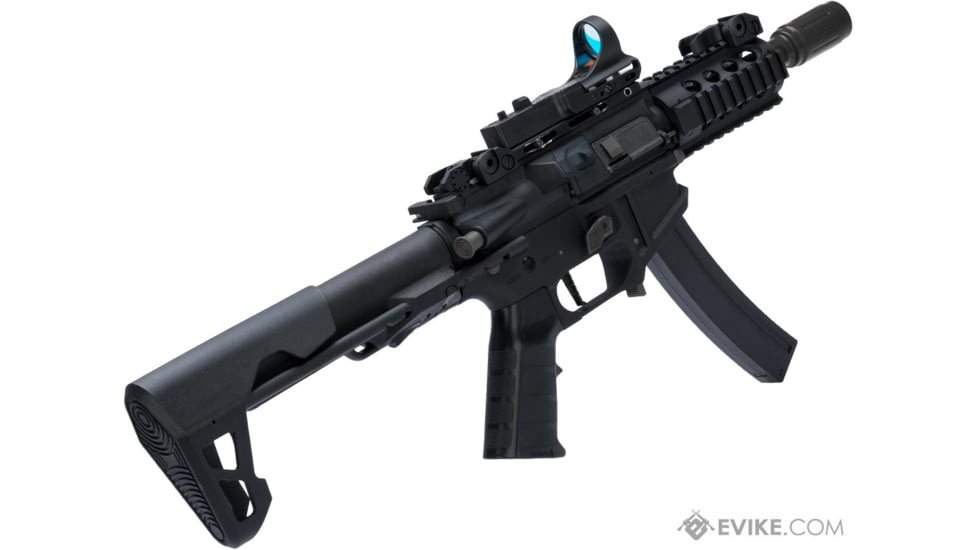 King Arms / Eagle Force PDW 9mm SBR Airsoft AEG Rifle, Shorty, Black, KA-AG-229-BK