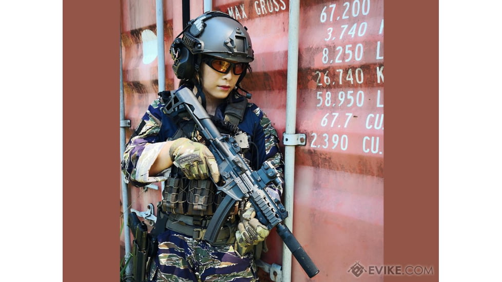 King Arms / Eagle Force PDW 9mm SBR Airsoft AEG Rifle, Shorty, Black, KA-AG-229-BK