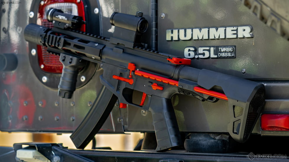 King Arms / Eagle Force PDW 9mm SBR Airsoft AEG Rifle, Shorty, Black, KA-AG-229-BK