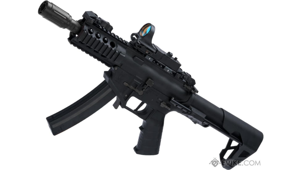 King Arms / Eagle Force PDW 9mm SBR Airsoft AEG Rifle, Shorty, Black, KA-AG-229-BK