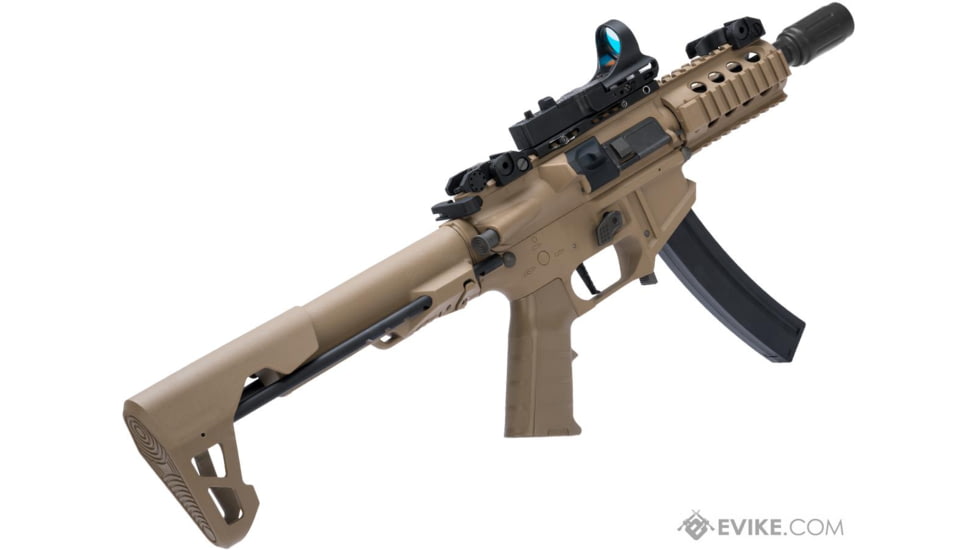 King Arms / Eagle Force PDW 9mm SBR Airsoft AEG Rifle, Shorty, Desert Earth, KA-AG-229-DE