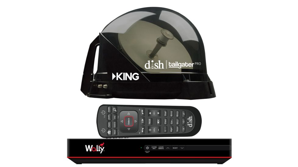 KING Tailgater Pro Premium Satellite Portable TV Antenna w/DISH Wally HD Receiver DISH 73417