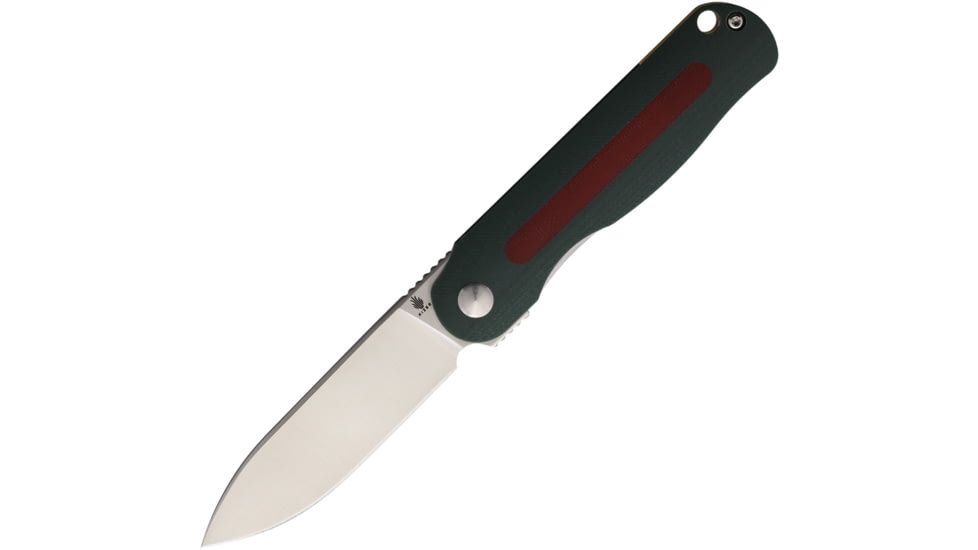 Kizer Cutlery Latt Vind Mini Folding Knife, 3 satin finish Bohler N690 stainless blade, Green and brown G10 handle, V3567N2