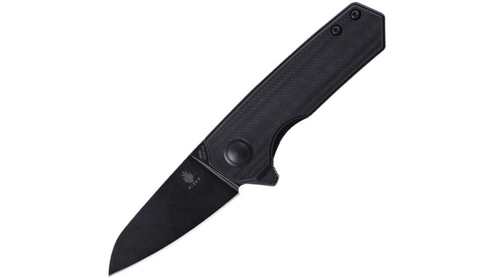 Kizer Cutlery Lieb Linerlock Folding Knife, 2.5 black finish Bohler N690 stainless blade, Black G10 handle, V2541N5