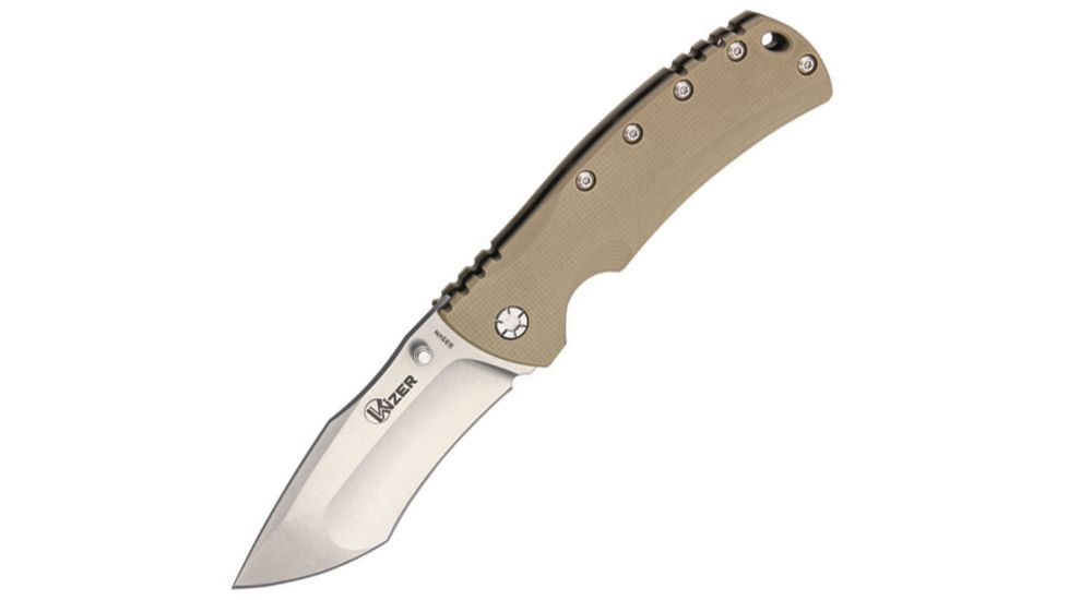 Kizer Cutlery Linerlock Gray G-10 Knife, Gray G-10 handle KI5414A3