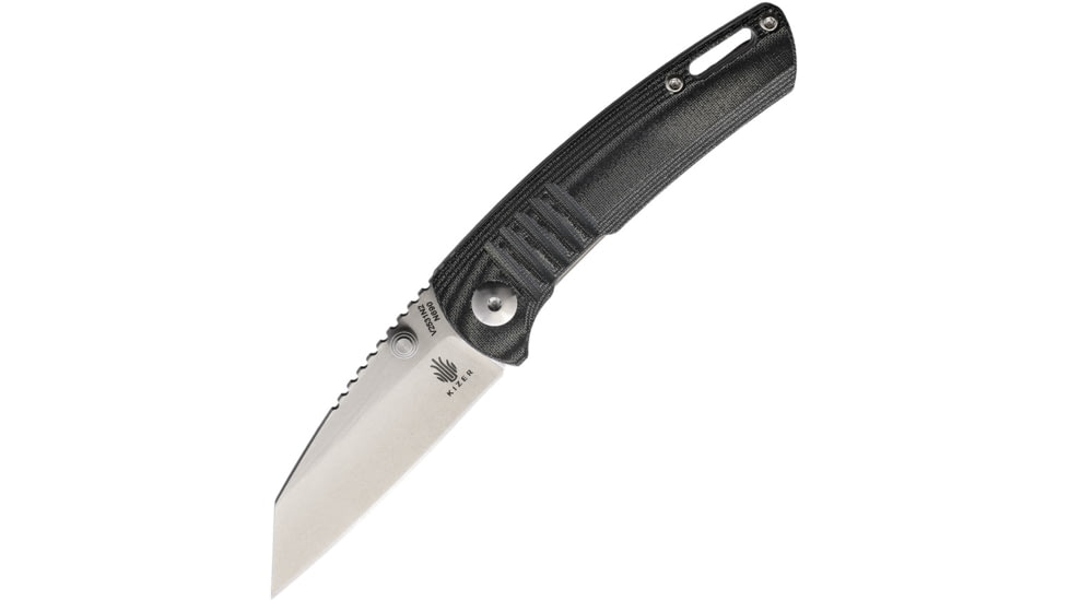 Kizer Cutlery Shard Linerlock Folding Knife, Black, Black micarta handle, V2531N2