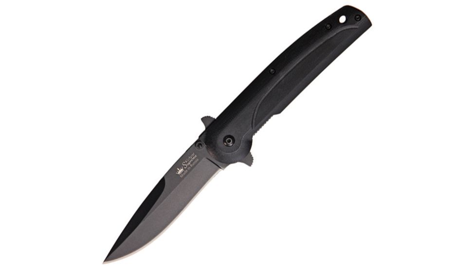 Kizlyar Biker Linerlock, Black TiNI, Knife KK0138