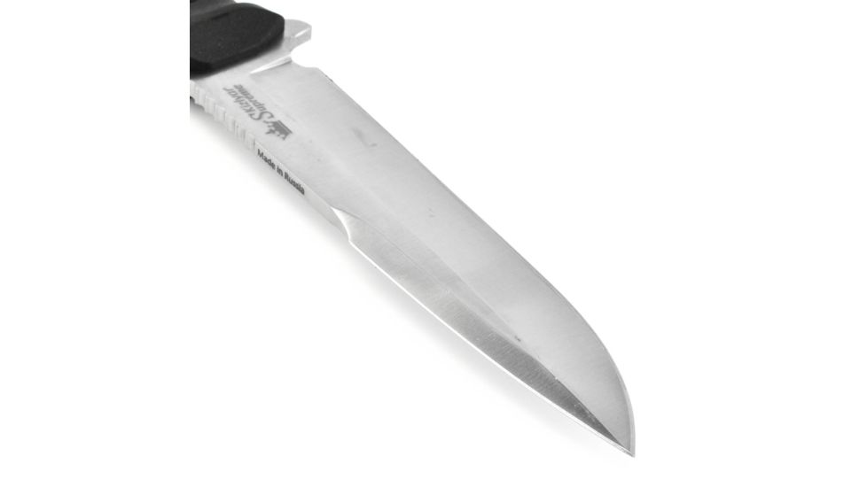Kizlyar Delta Tactical Echelon Fixed Blade Knife,6in,Satin D2 Steel Broad Tip Blade,Black Kraton Handle KK0209