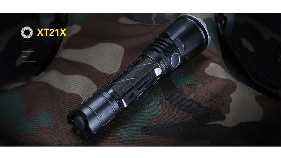 Klarus XT21X 1 x 21700 CREE XHP70.2 P2 LED Tactical Flashlight, 4000 Lumens, Black, XT21X