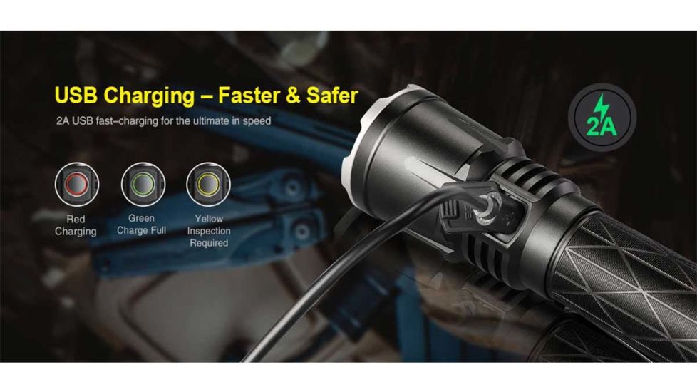 Klarus XT21X 1 x 21700 CREE XHP70.2 P2 LED Tactical Flashlight, 4000 Lumens, Black, XT21X