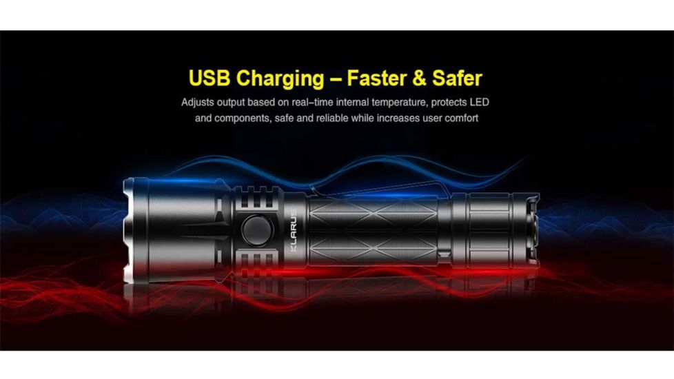 Klarus XT21X 1 x 21700 CREE XHP70.2 P2 LED Tactical Flashlight, 4000 Lumens, Black, XT21X