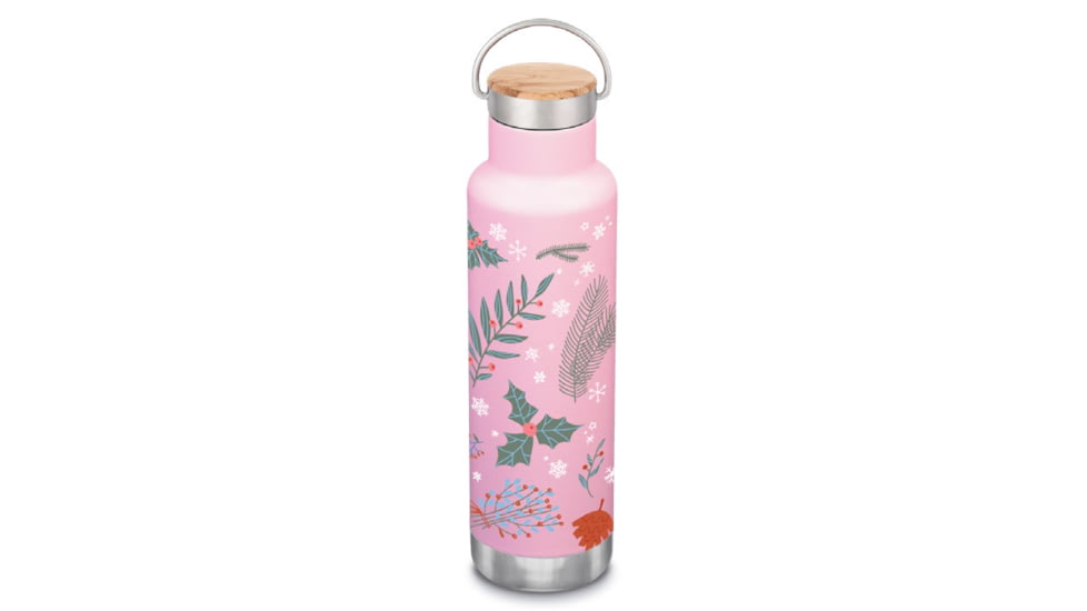 Klean Kanteen 20oz Insulated Classic Bottle w/ Bamboo Cap, Holly, 1010928
