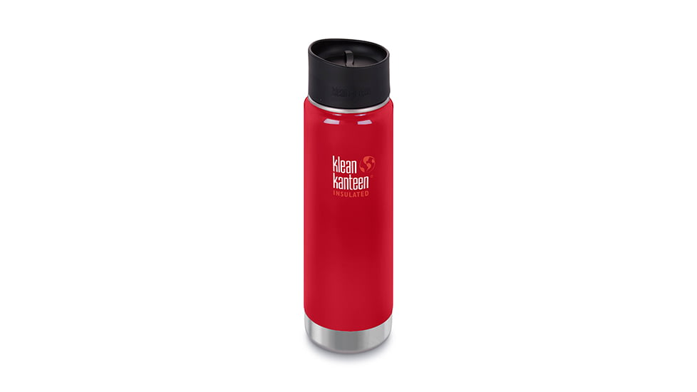 Klean Kanteen Insulated Wide W/ Caf Cap 2, 20oz, Mnrl Red, Mineral Red, 18/8 Stainless Steel, Polyprop, KK-43922
