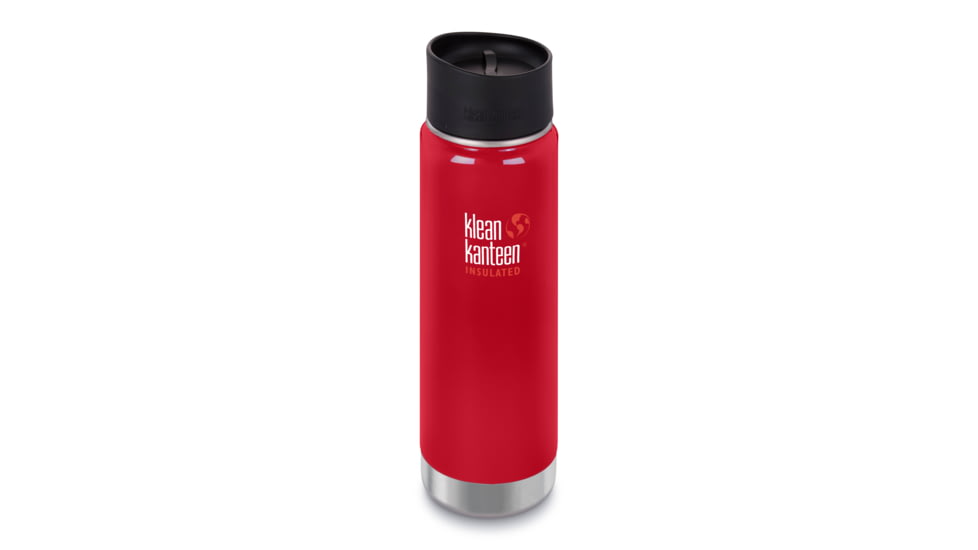 Klean Kanteen Insulated Wide W/ Caf Cap 2, 20oz, Mnrl Red, Mineral Red, 18/8 Stainless Steel, Polyprop, KK-43922