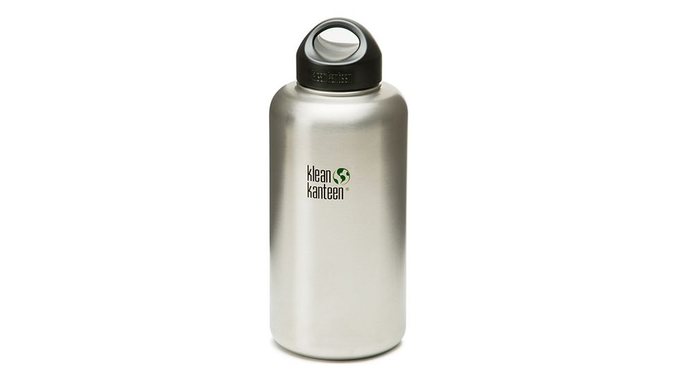 Klean Kanteen Wide Mouth Stainless Steel Water Bottle, 64 oz 704010
