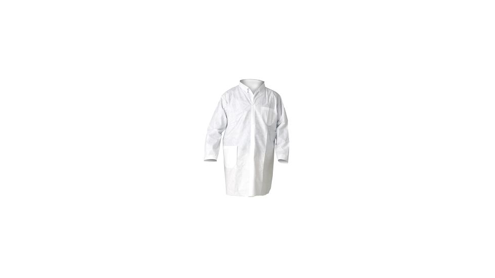 Kleenguard A20 Breathable Particle Protection Lab Coats, White, Medium 10019