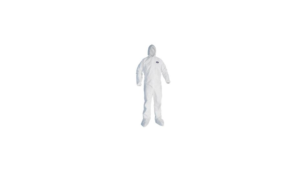 Kleenguard A30 Breathable Splash &amp; Particle Protection Coverall, White, Large 46123