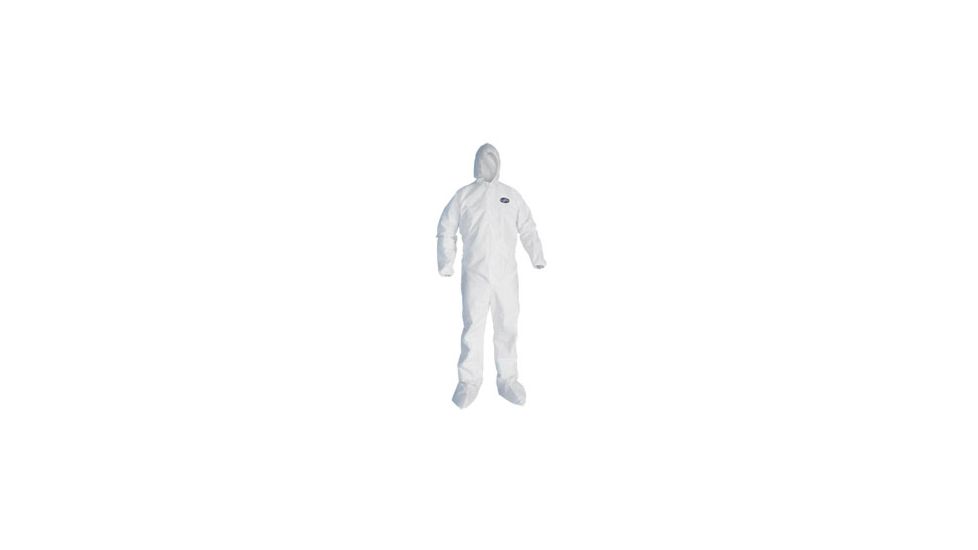 Kleenguard A80 Chemical Permeation &amp; Jet Liquid Protection Coveralls, White, XXXL 45666