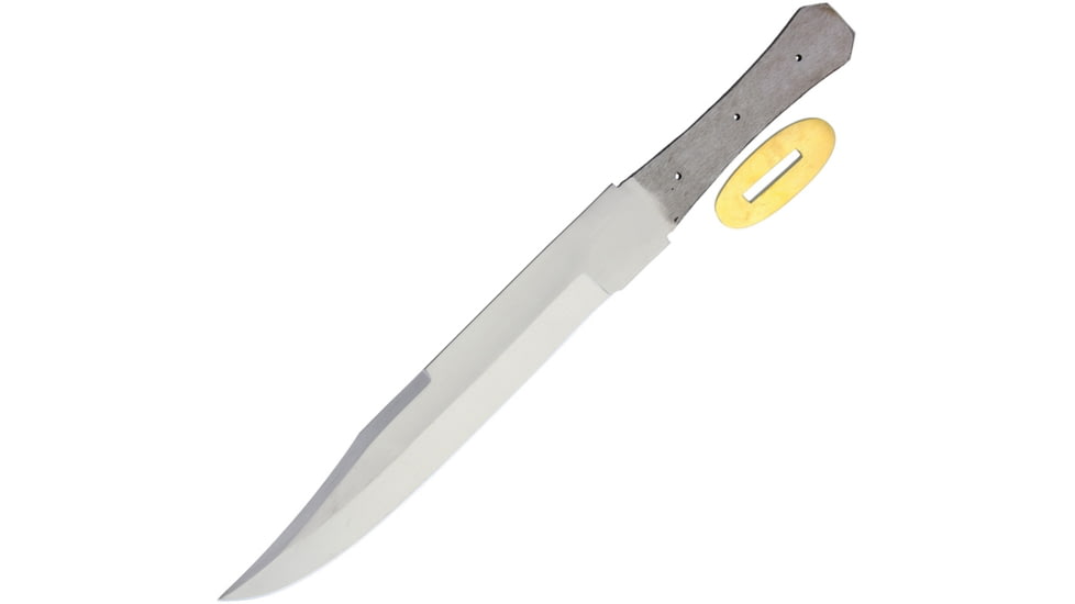 Knifemaking Blade Clip Point Fixed Blade Knife, Blade, 15in Overall, 8.75in Satin SS Clip Point Blade, SS Handle, Full Tang, BL-7717