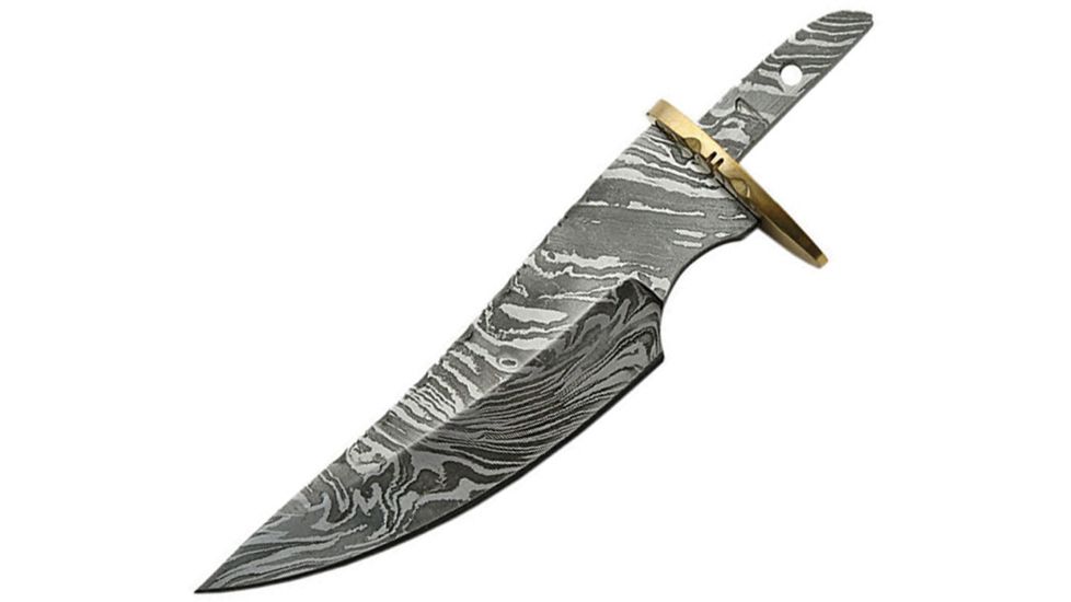 Knifemaking Damascus Blade With Sheath Fixed Blade Knife, 4.5in, Damascus Steel, Handle BLSODMB5