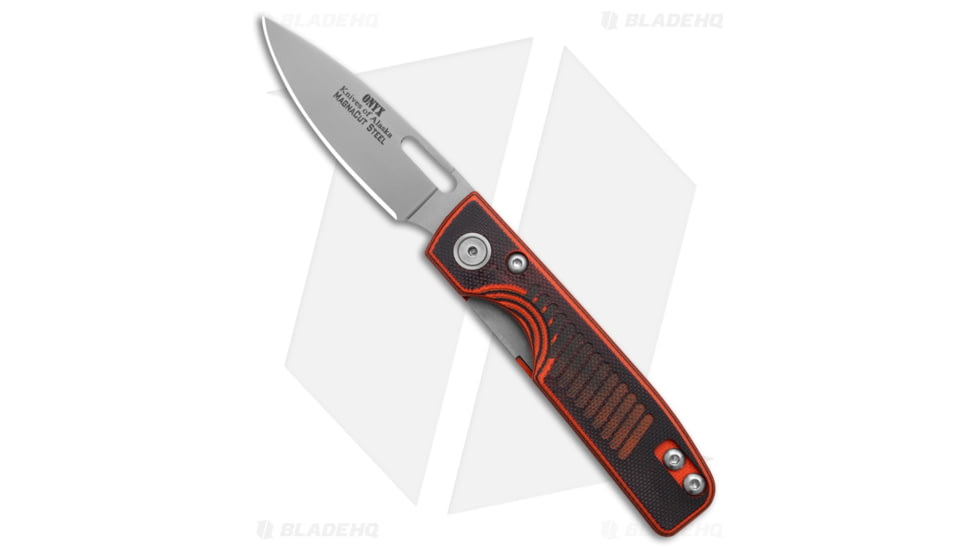 Knives of Alaska Onyx Folding Knife, 2.60in, CPM MagnaCut, Drop Point Blade, G-10, Black/Orange Handle, Black/Orange/Dark Gray, 6.75 inch, BHQ-221486