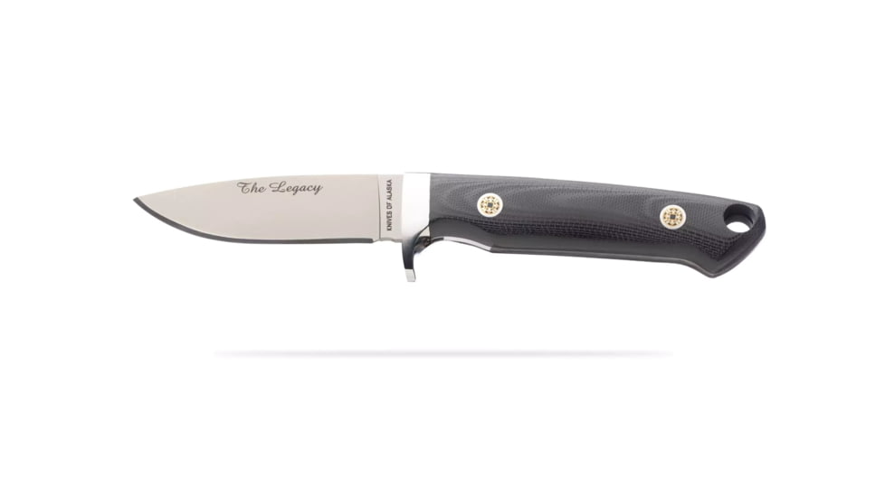 Knives of Alaska Legacy Fixed Blade Knife, 3.25in, Magnacut Stainless Steel, Drop Point Blade, G10, Black, 00965FG