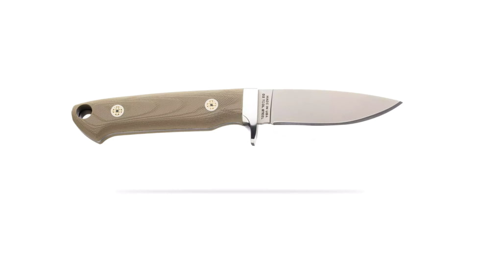 Knives of Alaska Legacy Fixed Blade Knife, 3.25in, Magnacut Stainless Steel, Drop Point Blade, OD G10, Olive Drab Green, 00966FG