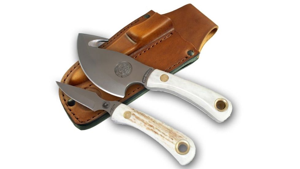 Knives of Alaska Light Hunter D2 Cub Combo, Stag Handle, Natural 00013FG