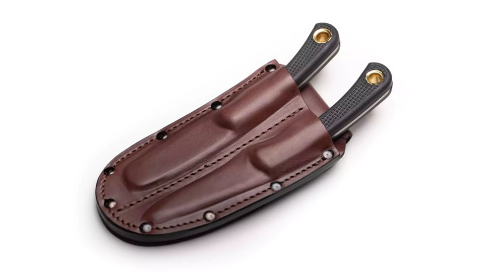 Knives of Alaska Muskrat / Cub Bear Combo Fixed Blade Knives, 2.25in / 2.75in, CPM-S30V Stainless Steel, Round Point/Caping Blade, Santoprene, Black Handle, 00102FG