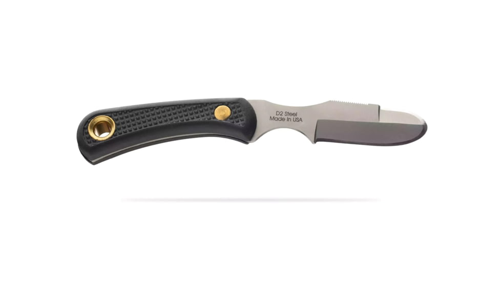 Knives of Alaska Muskrat / Cub Bear Combo Fixed Blade Knives, 2.25in / 2.75in, CPM-S30V Stainless Steel, Round Point/Caping Blade, Santoprene, Black Handle, 00102FG