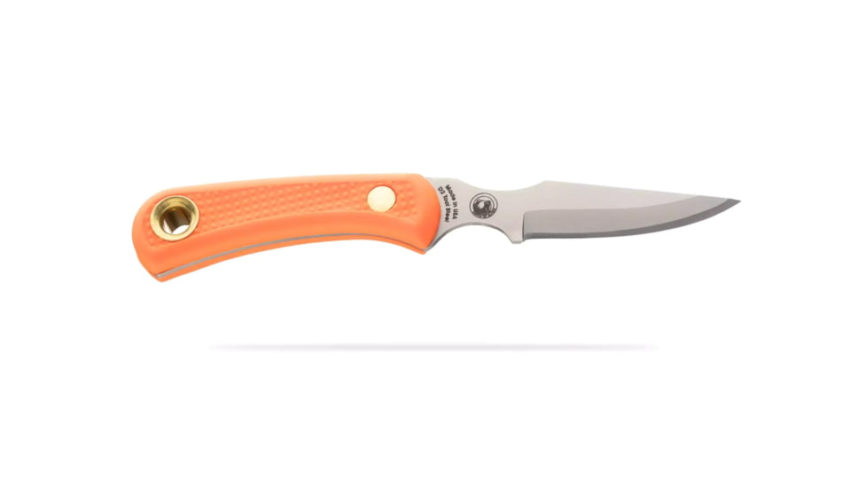 Knives of Alaska Muskrat / Cub Bear Combo Fixed Blade Knives, 2.25in / 2.75in, CPM-S30V Stainless Steel, Round Point/Caping Blade, Santoprene, Orange Handle, 00104FG